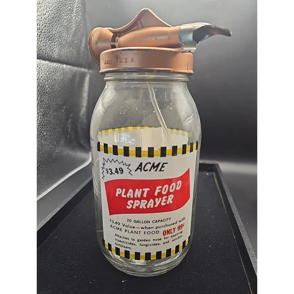 Vintage‎ ACME Plant Food Sprayer,Old Garden Spraying Watering Tool
